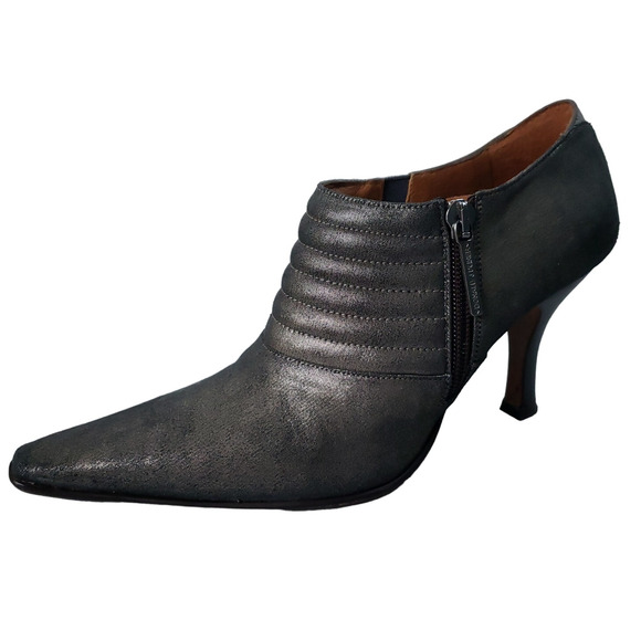 Donald J Pliner Women's Monica Taupe Pewter Metallic High Heel Booties Sz 6.5M - Picture 8 of 15